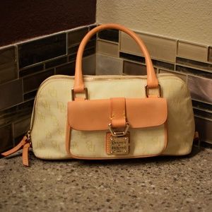 Like New! DOONEY & BOURKE Cream-Lt yellow-ish/Tan Satchel